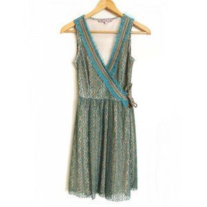 Young Essence Wrap Dress Boho Lace Vintage Inspired